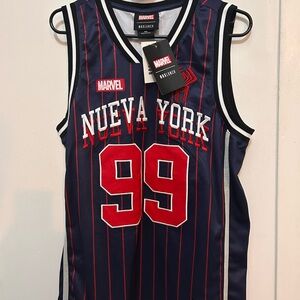 Spiderman 2099 Basketball Jersey with Red and White marvel boxlunch